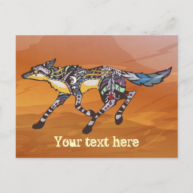 Coyote the Trickster Postcard Postkarte (Vorderseite)