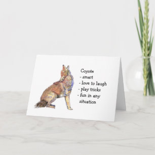 Coyote Totem, Animal Guide Funny Birthday Karte