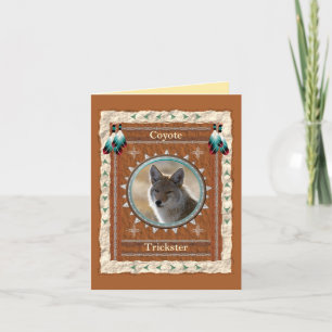 Coyote - Trickster - Kundenspezifische Grußkarte Karte