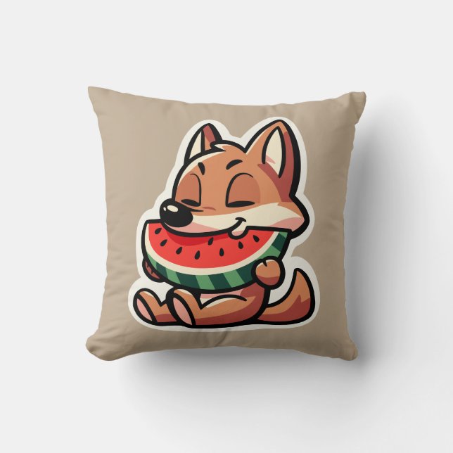 Coyote Watermelon Kissen (Vorderseite)