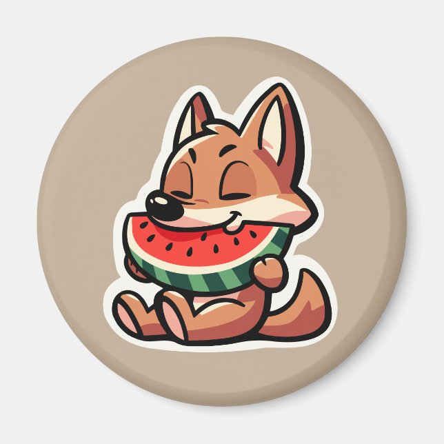 Coyote Watermelon Magnet (Vorne)