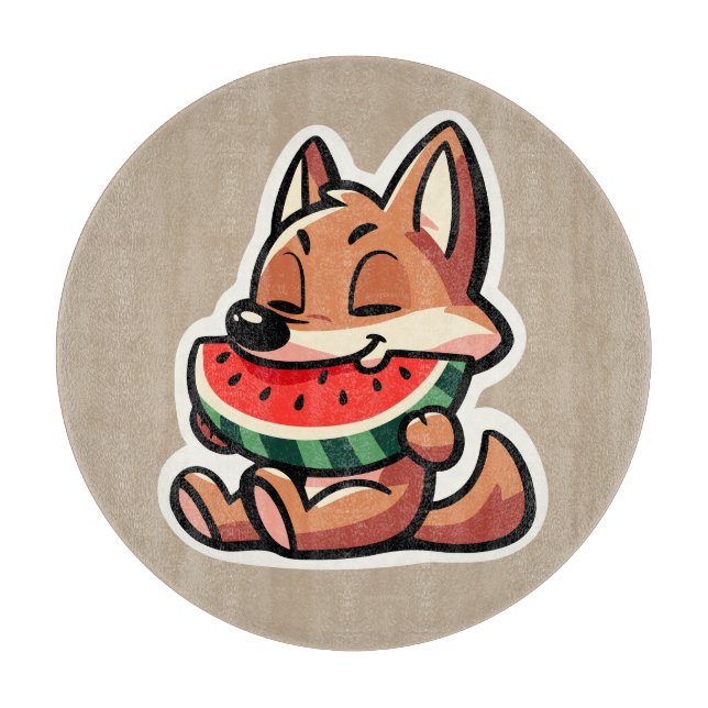 Coyote Watermelon Schneidebrett (Vorderseite)