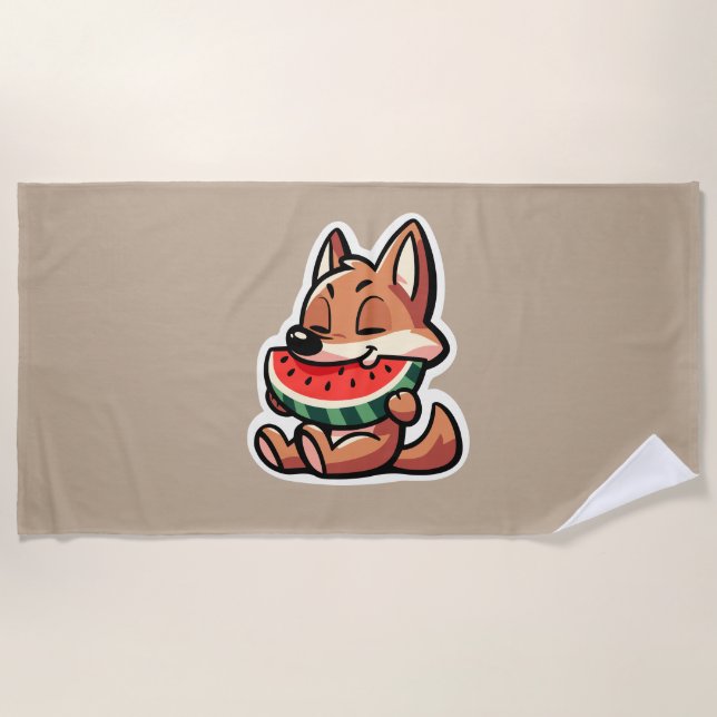 Coyote Watermelon Strandtuch (Vorderseite)