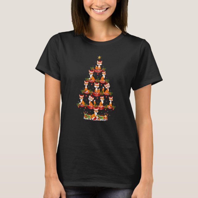 Coyote  Xmas Holiday Santa Coyote Christmas Tree T-Shirt (Vorderseite)