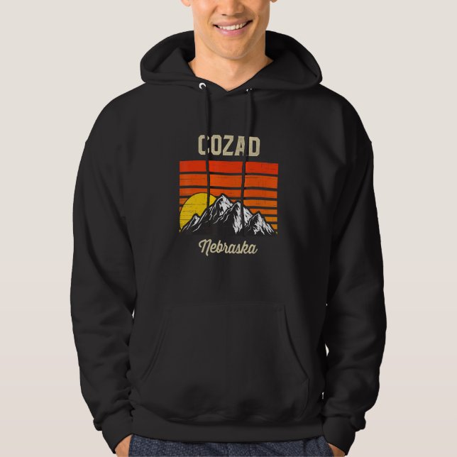 Cozad Nebraska Heimat City Staat Retro Usa Hoodie (Vorderseite)