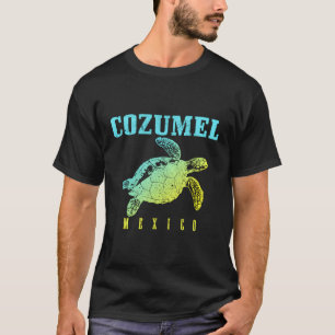 Cozumel Beach Mexico Sea Turtle Surfer Scuba Divin T-Shirt