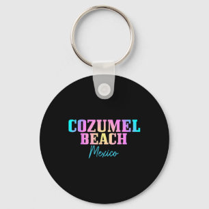 Cozumel Beach Mexico Vintage Gefärbte Krawatte Ret Schlüsselanhänger