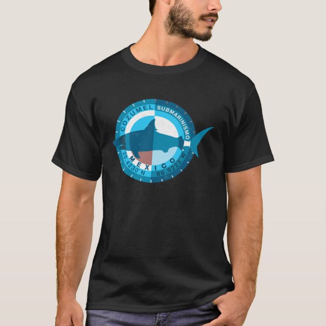Cozumel Diving Mexico Shark Dive T-Shirt (Vorderseite)