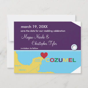 Cozumel-Gepäck-Umbau-Save the Date Mitteilung Save The Date