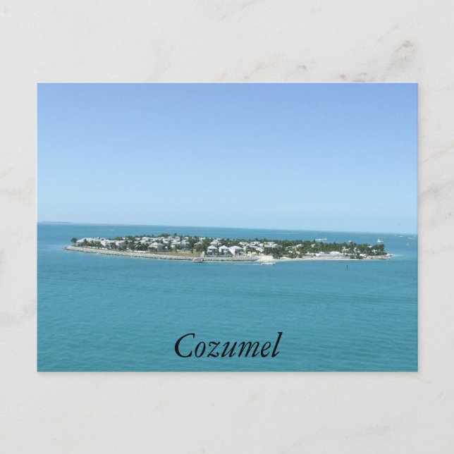 Cozumel Island Blue Water Tropical Postcard Postkarte (Vorderseite)