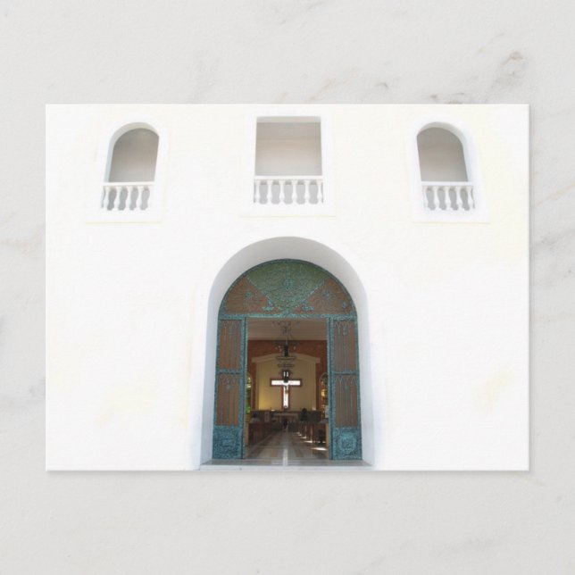 Cozumel-Kirche Postkarte (Vorderseite)