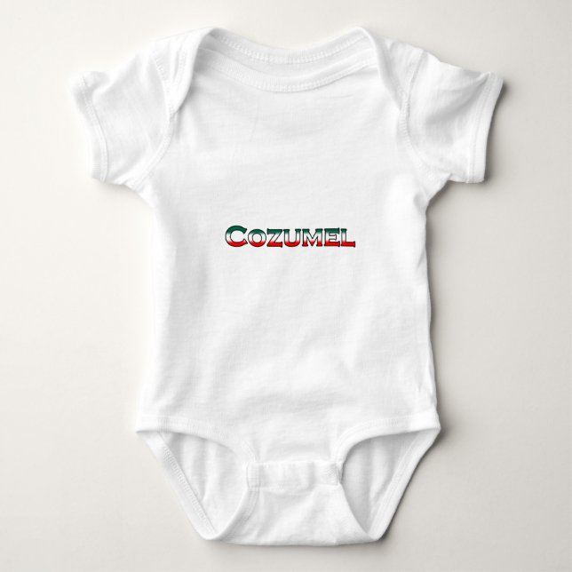 Cozumel-Logo (Text) Baby Strampler (Vorderseite)