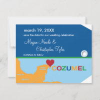 Cozumel Luggage Tag Ankündigung Datum freihalten