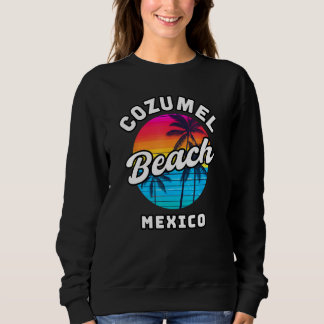 Cozumel Mexico Beach Sunset Summer Vacation Vintag Sweatshirt