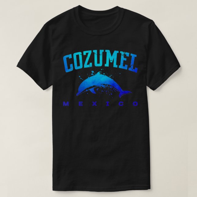 COZUMEL MEXICO Beach Vacation Scuba Diving Dolphin T-Shirt (Design vorne)