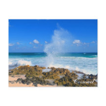 Cozumel Mexico Beach Wave Splash Wasser Spread Aqu