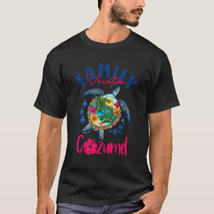 Cozumel Mexico Vacation Sea Blue Turtle Matching F T-Shirt