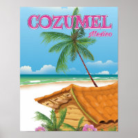 Cozumel Mexico Vintage Reiseplakat