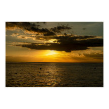 Cozumel Mexiko Goldener Sonnenuntergang Ozean