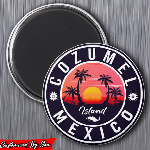 Cozumel Mexiko Insel Retro Sunset Souvenirs Magnet