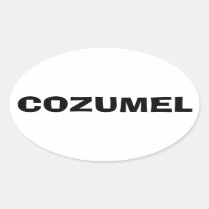 Cozumel, Mexiko Ovaler Aufkleber