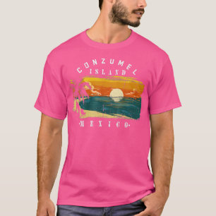 Cozumel Mexiko Strände Retro Cool gestört 2 T-Shirt