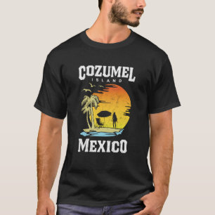 Cozumel Mexiko Strände Retro Coole erschütterte Gr T-Shirt