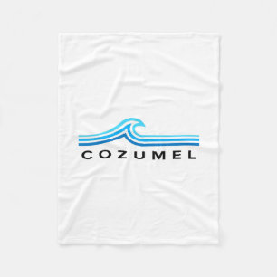 Cozumel Mexiko Wellen Vintage Männer Frauen Mädche Fleecedecke