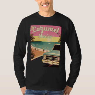 Cozumel Retro Beach Vacation Graphics Cozumel Surf T-Shirt