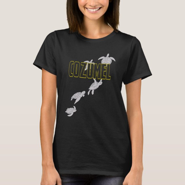 Cozumel Sea Turtles Scuba Diving with Turtles T-Shirt (Vorderseite)