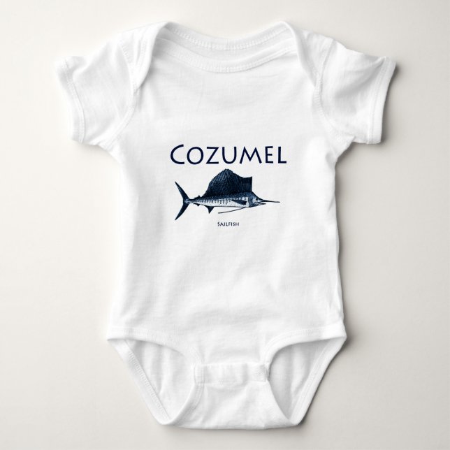 Cozumel-Segelfisch Baby Strampler (Vorderseite)