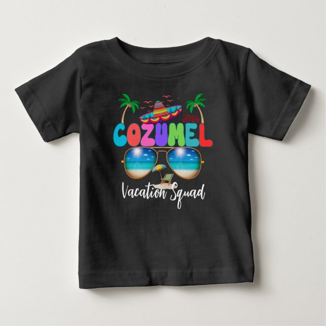 Cozumel Urlaub Squad Sun, Sand und Erinnerungen Me Baby T-shirt (Vorderseite)
