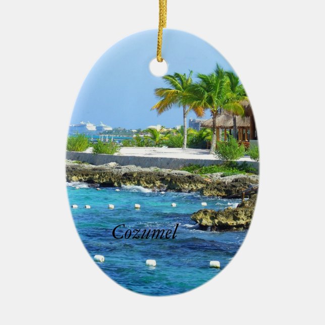 Cozumel-Weihnachtsverzierung Keramikornament (Vorne)