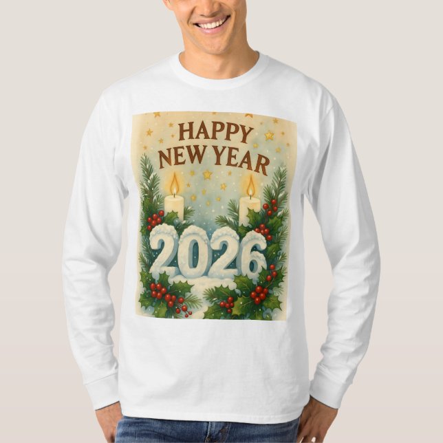cozy 2026 happy new year Long Sleeve T-Shirt (Vorderseite)