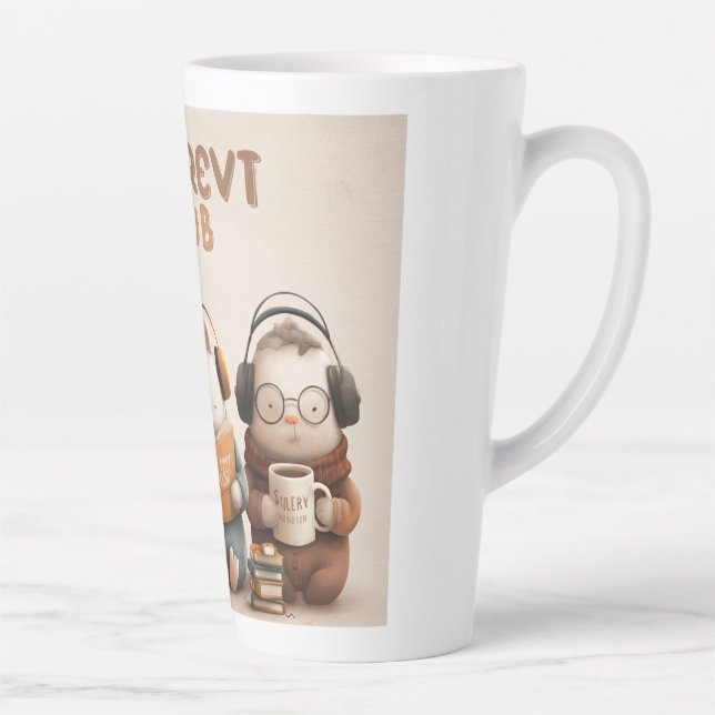 Cozy Animal Friends Reading and Relaxing Milchtasse (Rechts)