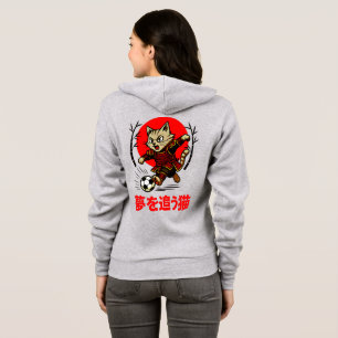 Cozy Anime Samurai Katze Fußball - Für japanische Hoodie