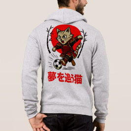 Cozy Anime Samurai Katze Fußball - Für japanische Hoodie