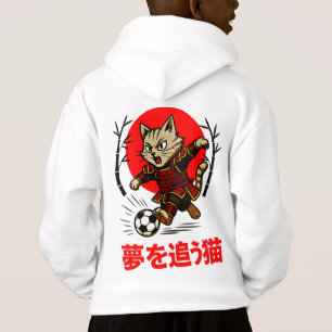 Cozy Anime Samurai Katze Fußball - Für japanische Hoodie
