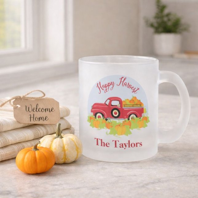 Cozy Autumn Farmhouse Happy Harvest Mattglastasse (Von Creator hochgeladen)