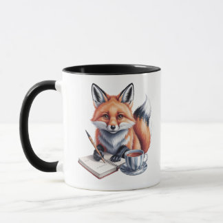 Cozy Autumn Fox Watercolor Mug  Tasse
