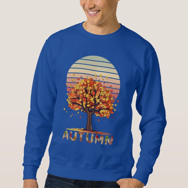 Cozy Autumn Leaf Fall Sweatshirt – Nature-Inspired (Vorderseite)