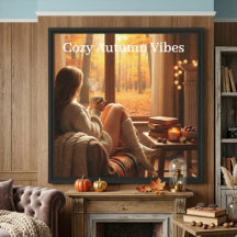 Cozy Autumn Vibes | Personalized Fall Cabin Window
