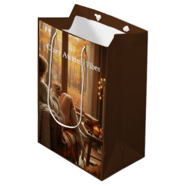Cozy Autumn Vibes | Personalized Fall Cabin Window Mittlere Geschenktüte
