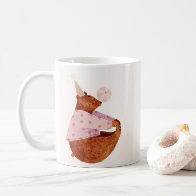 Cozy Bear Whimsical Mug Kaffeetasse (Mit Donut)