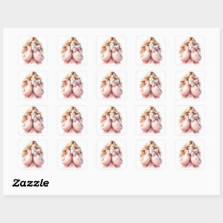 Cozy Blonde Girl Aufkleber – Wasserfarben Winter