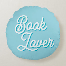 Cozy Book Lover Round Throw Pillow Rundes Kissen