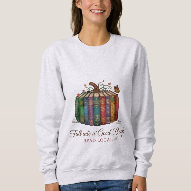 Cozy Book Lover Sweatshirt - Damen Sweatshirt, (Vorderseite)