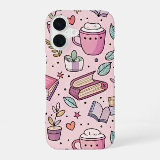 Cozy Bookworm Coffee iPhone Case Reading Lover  16 Hülle
