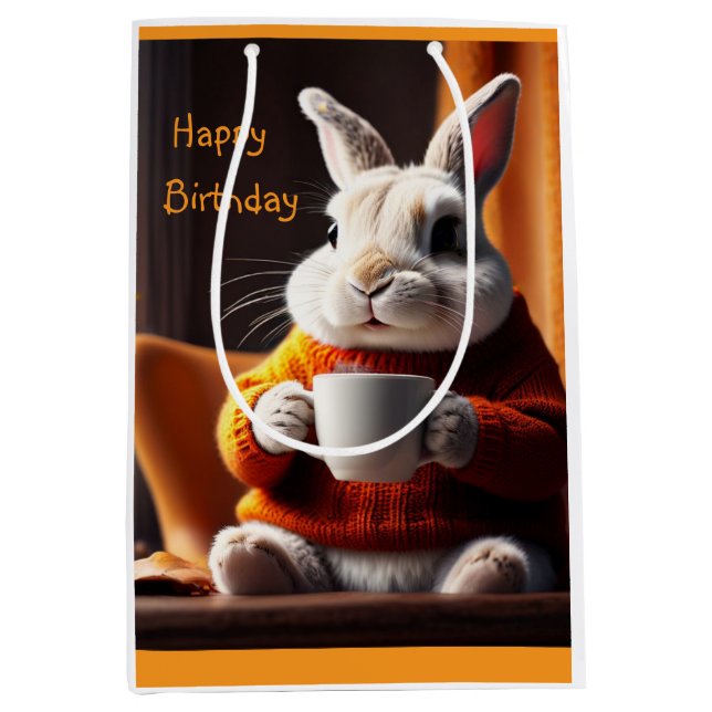 Cozy Bunny Gift Bag Mittlere Geschenktüte (Vorderseite)