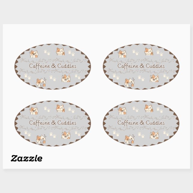 Cozy Café Cats Stickers (Blatt)